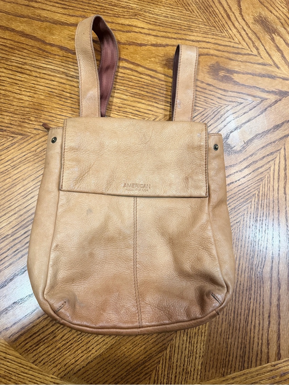 American Leather Tan Liberty Leather Backpack